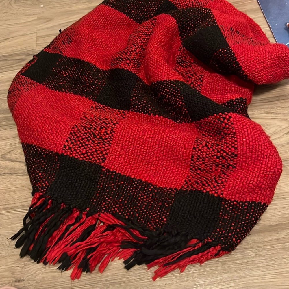 Indigo throw blanket